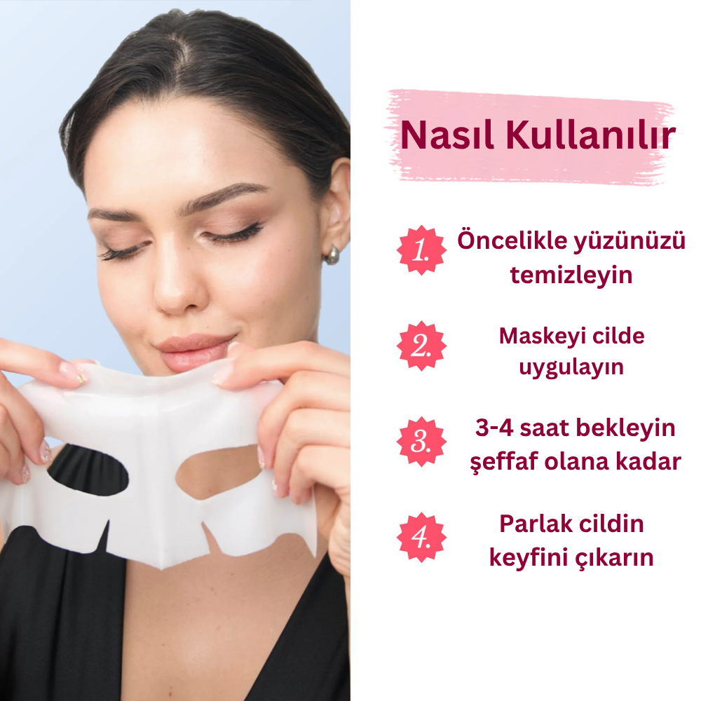 Bio Kolajen Maske | Makyajsız Parlak & Canlı Cilt