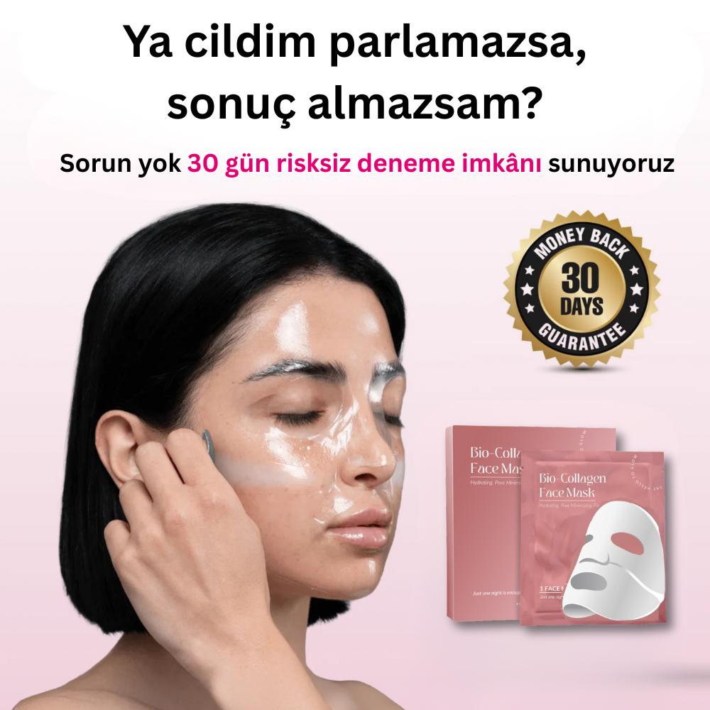 Bio Kolajen Maske | Makyajsız Parlak & Canlı Cilt
