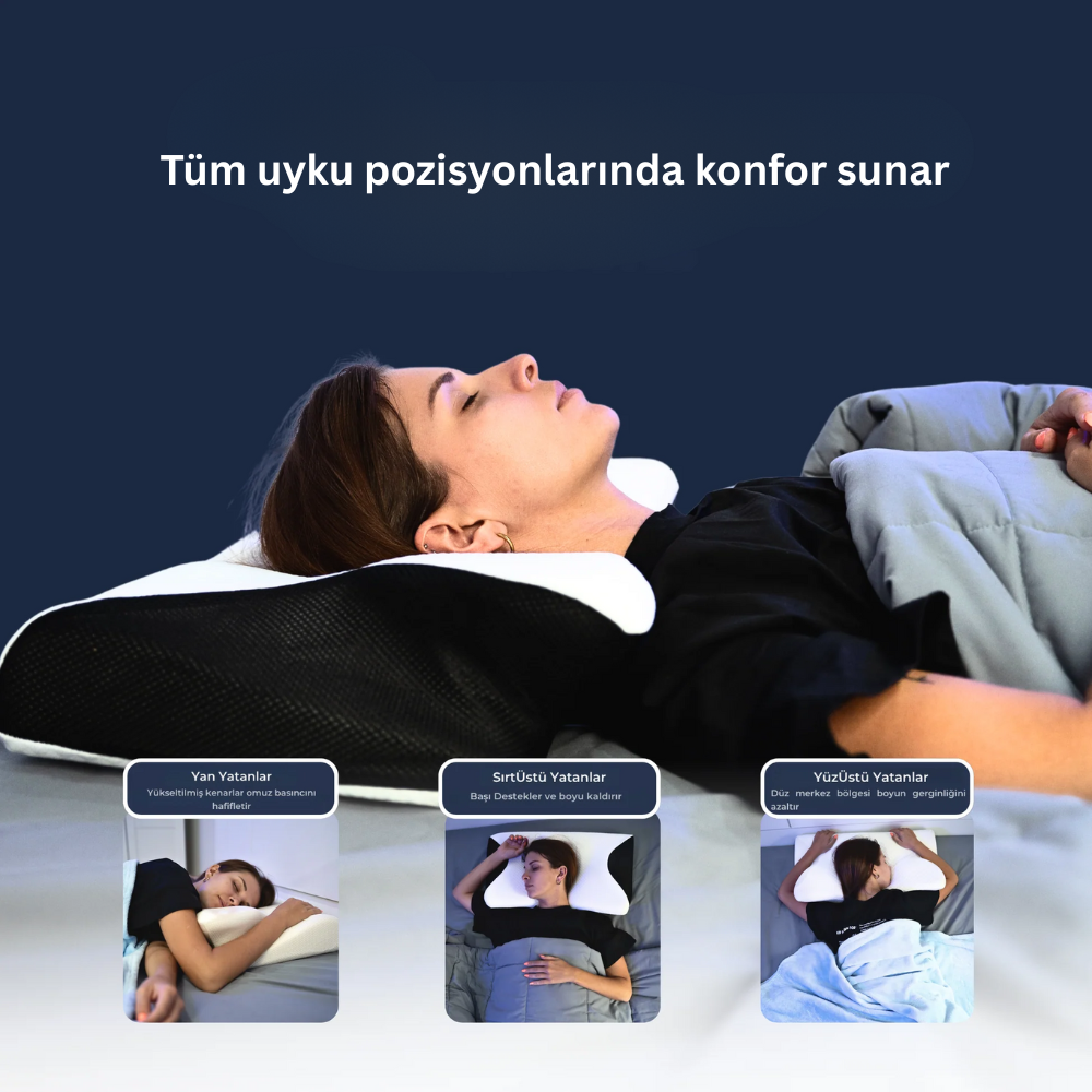Ortopedik Rahat Uyku Yastığı | Baş ve Boyun Ağrısız sabahlar için