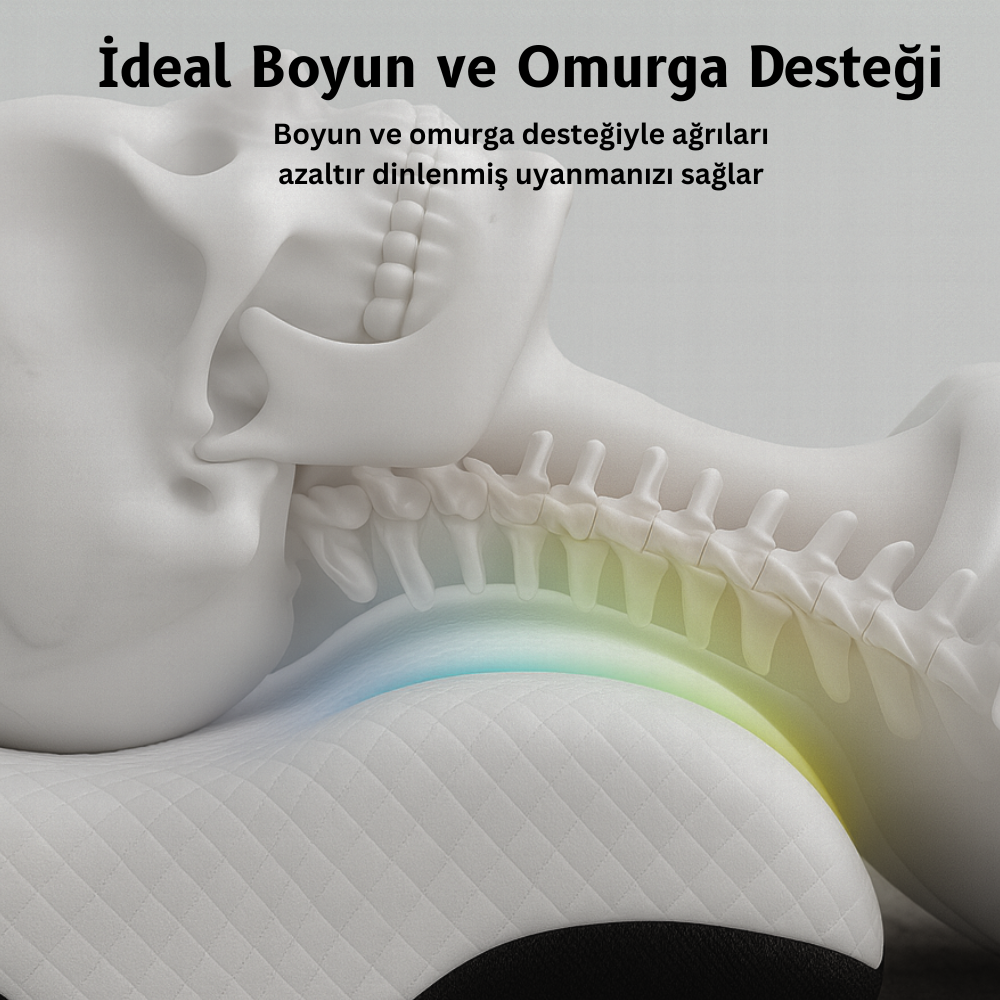 Ortopedik Rahat Uyku Yastığı | Baş ve Boyun Ağrısız sabahlar için