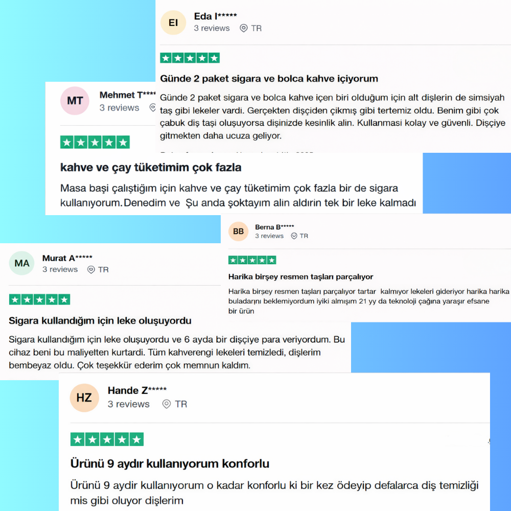 Ultrasonik Diş Temizleyici |  Evde Kolay ve Güvenli Diş Taşı ve Leke Temizliği