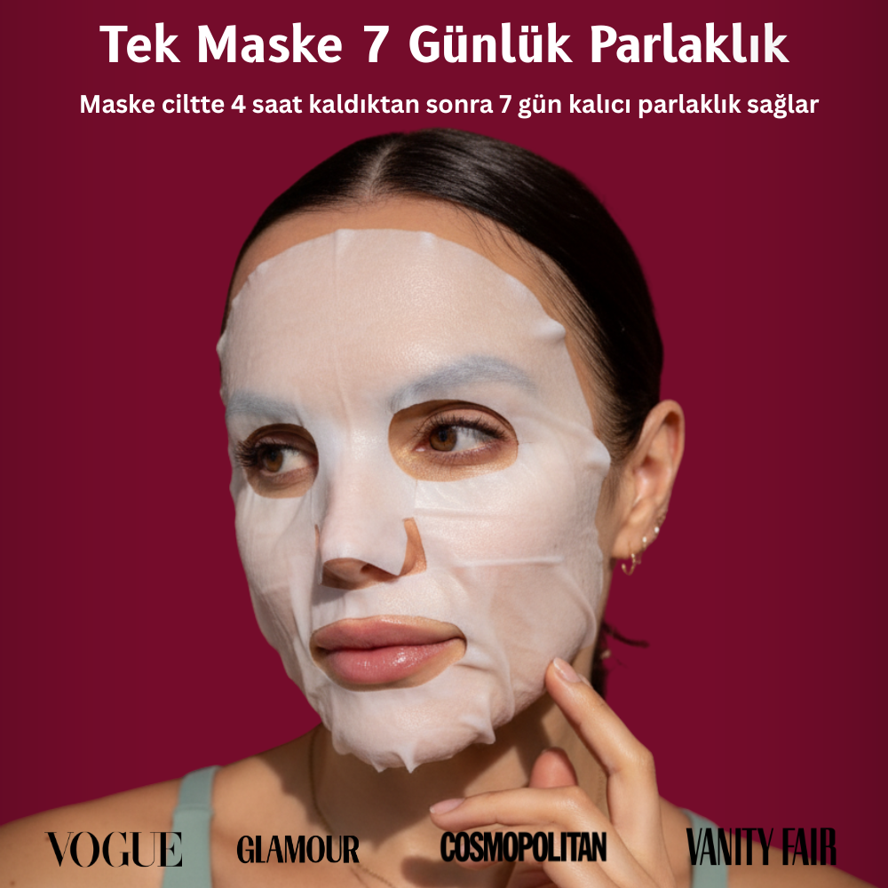 Bio Kolajen Maske | Makyajsız Parlak & Canlı Cilt